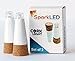 Spark LED Technology 12 Lumens Wine Bottle USB Rechargeable Cork Light, White, Set of 2