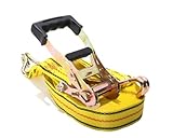 PROGRIP 310800 Heavy Duty Ratchet Tie Down with Large Bar Handle and Webbing Strap: J-Hooks, 40'x 2