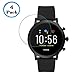 (4 Pack) Screen Protector Compatible With Fossil Gen 5 Carlyle HR Screen Protector,Tempered Glass, 2.5D 9H Hardness, Anti Scratch, Full Coverage Bubble free Watch Protective Film for Fossil Gen 5