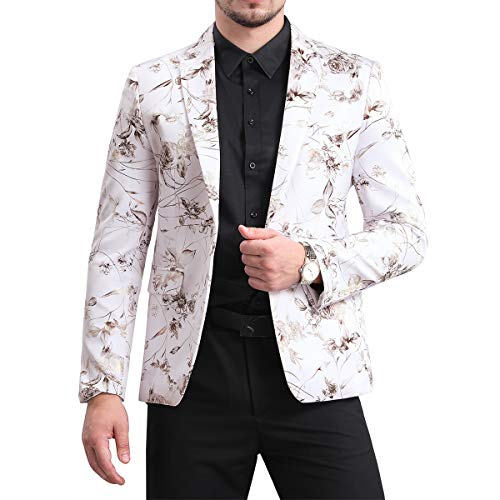 mens printed blazer jacket