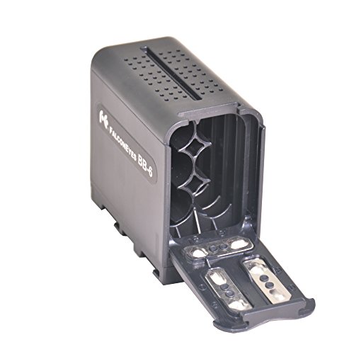 Bestshoot 6pcs aa battery case pack holder for led vide…