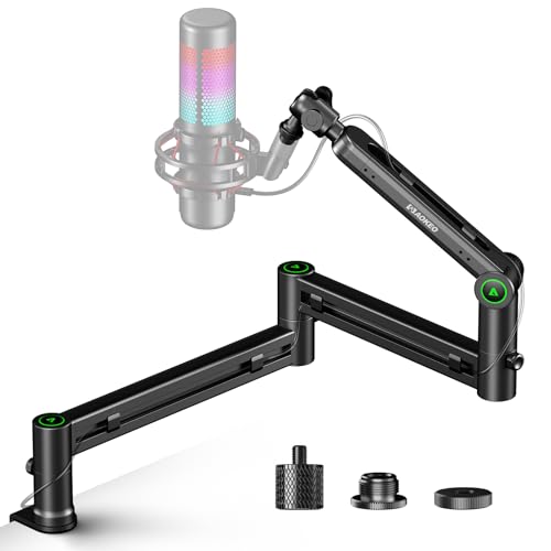Aokeo AK-58i Low Profile Microphone Stand Arm for HyperX QuadCast, SoloCast, Elgato Wave, Shure SM7B, Blue Yeti, Blue Snowball, Broadcast, Studio Program Recording