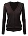 MBJ WSK780 Womens Keep It Classic V Neck Cardigan XL Brown
