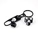 Quentacy 4PCS Wheel Tire Valve Stem Caps Cover Combo Punisher Skull Key Chain Set