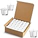 Votive Candles Wedding Dinner, Holiday Home Decoration Unscented 10 Hour Burn - Set of 72 (Clear White) (Glass Votive Holders NOT Included) primary