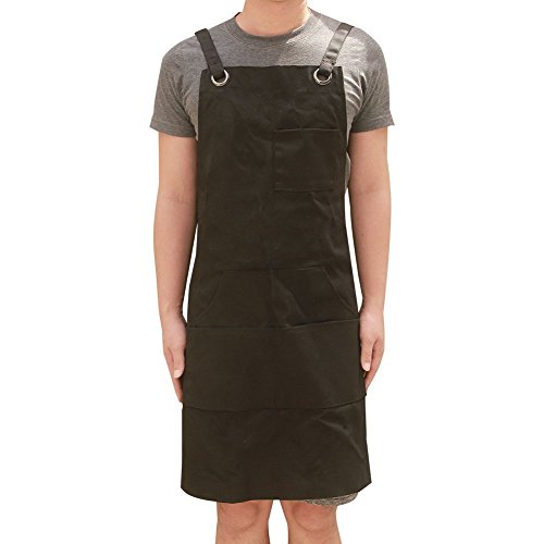 Hense Funny Kitchen Apron, Lady’s Girls,Chef Waitress Apron Wonder Lady Cooking and Grilling, Big Pocket for Women HSW-015