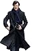 Marche Sydney mens Sherlock Holmes Wool Benedict Cumberbatch Consulting Detective Coat, Charcoal Gray, Medium