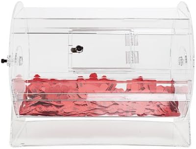 Heavy Duty Large Size Acrylic Raffle Drum (Fits up to 10,000 Tickets) - Includes Bonus Roll of 2000 Tickets!