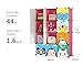 KOUSI Toy Organizer Toy Storage Portable Toy Organizers for Kids Children Toy Organizers and Storage Multifuncation Cube Storage Shelf Cabinet Bookcase Bookshelf, Capacious & Study,Pink, 12 Cubes