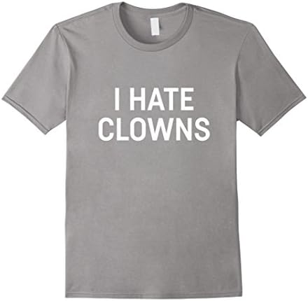 Mens I hate clowns Shirts XL Slate