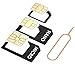 innoGadgets Nano-SIM Adapter Set | Complete Adapter Set for Nano-SIM to Micro-SIM to SIM | Includes SIM Opener Needle