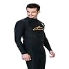 Sbart-Men-Wetsuit-Top-with-Golden-and-White-Pattern-for-Swimming-and-Diving-Black