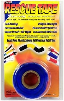 Rescue Tape Self-Fusing 700psi Strength Multi-Purpose Repair, Scuba Tape, Boat Tape, Pipe Tape, Plumbers Tape, Electric Tape, Duck Tape, Waterproof Tape, Pipe Repair