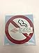 4 Pack of NO SMOKING 4'' Dia Sign Decal Sticker Window Door Wall stop smoke logo. By Highway Traffic Supply