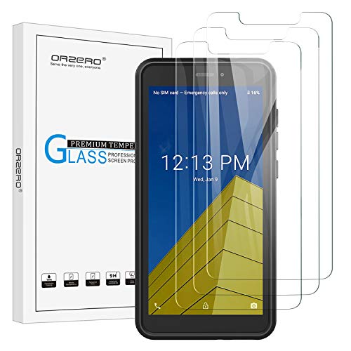 (3 Pack) Orzero Compatible for Cricket Icon Smartphone Tempered Glass Screen Protector, 9 Hardness HD Anti-Scratch Bubble-Free (Lifetime Replacement)