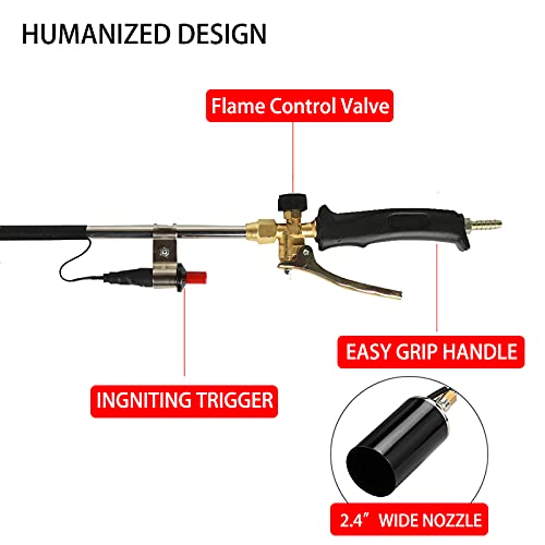KOAKOMI Propane Torch Weed Burner Torch ,Heavy Duty Weed Torch with