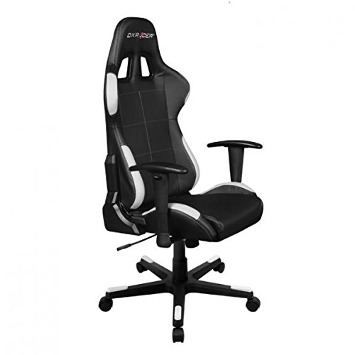 DXRacer OH/FD99/NW DX Racer, F-Serie, Formular Serie, Bürostuhl, Drehstuhl, Kunstleder Schwarz-Weiß, Das Original