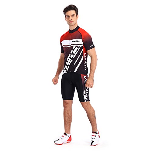 image for Lixada Men's Cycling Jersey Set Bicycle Short Sleeve Set Quick-Dry Bre