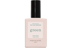 Manucurist - Green Sunshine Nail Polish Top Coat - Vegan Top Coat - 12-Free - Plant-Based Ingredients (69%) - Made in France - 0.5 fl oz