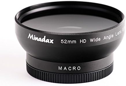 Minadax Wide-Angle Attachment 0.5x with Macro Lens for Nikon Coolpix 6000 – Black