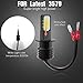 KaTur H3 LED Fog Light Bulbs Extremely Bright 2400 Lumens Max 75W High Power LED for Daytime Running Light DRL or Fog Lights, Xenon White (H3 White)