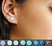 White Opal Stud Earrings 6mm Sterling Silver Opal Post
