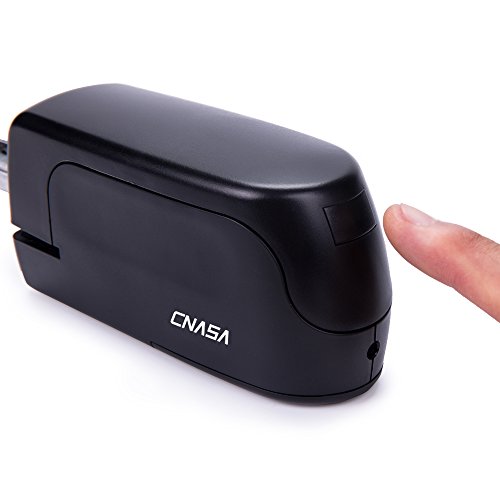 Electric Auto Stapler , CNASA Heavy Duty Office Stapler 20 Sheet Desktop Stapler Jam-Free, Battery or AC Powered for Office, Classroom School and Home Use, Black