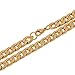 CrazyPiercing 18K Gold Chain Necklace Stainless Steel Gold Plated Necklace 19”/24” Thick Gold Chain Necklace for Men Women