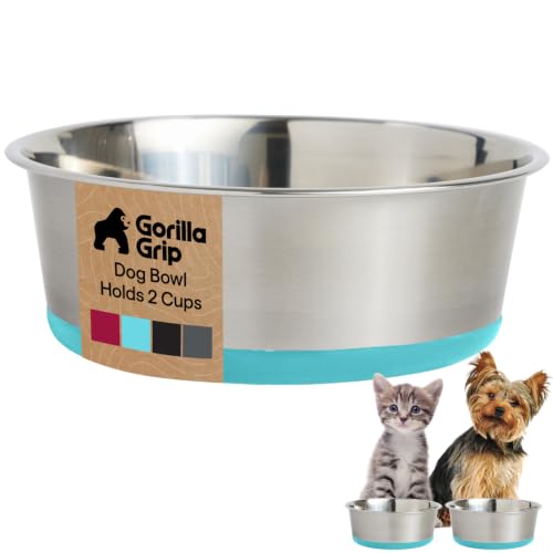 Gorilla Grip Dog Bowl Green