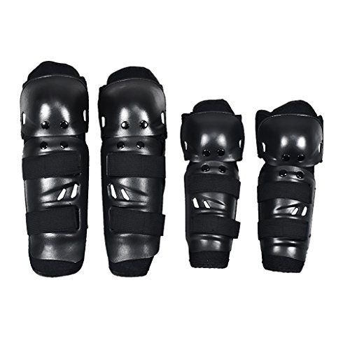 Kawn 4 Pieces Motorcycle Motocross Bike Biker Elbow & Knee Pads Protective Gear