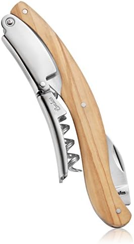 CORKAS High-end Wine Opener with Full Olivewood Handle,Non-Portable Bottle Opener for Wine and Foil Cutter,Bigger,Heavier and Professional