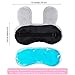 Keemanman Cute Sleep Eye Mask with Gel Pad & Earplugs, Super Soft Breathable Cool & Warm Therapy Sleeping Mask for Women, Men & Kids(2 Pack) (Pink+Gray), Pink+Gray