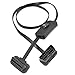 OLLGEN OBD 2 Cable Cord,Ultra Slim 16 pin M/F OBDII Extension Cable with Power Switch,Diagnostic Flat Cord Adapter Connector,70cm / 2.3feet