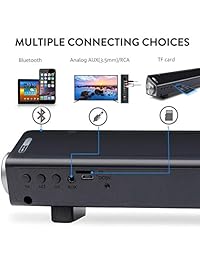 [2018 actualizado] Altavoces de ordenador con cable e inalámbricos, ASIYUN Mini 10 W con alimentación USB, multifuncional para cine en casa, altavoz de barra de sonido para Smartphone PC escritorio portátil tabletas proyector y dispositivos inalámbricos