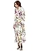 Floerns Women's Long Sleeve Flower Floral Pleated Party Cocktail Maxi Dress