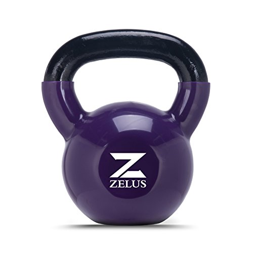 ZELUS Body Solid Cast Iron Kettlebell Set for Women/Men Workout (40)