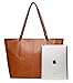 Obosoyo Women's Handbag Genuine Leather Tote Shoulder Bags Soft Hot Brown