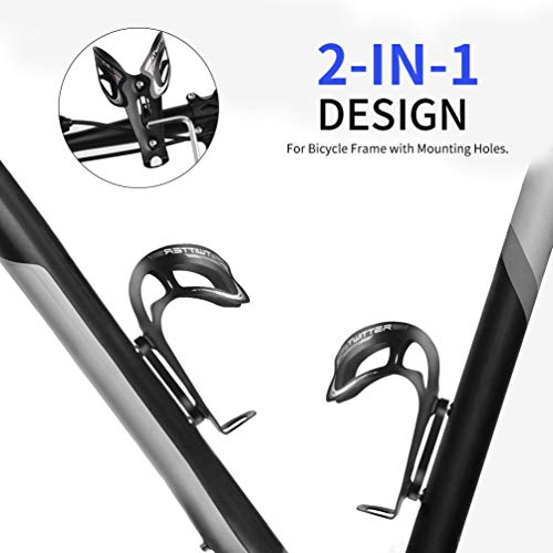RUNACC Water Bottle Cages, Basic MTB Bike Bottle Holder Adjustable Bicycle Alloy Aluminum Lightweight Water Bottle Holder Cages Brackets Black