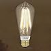 Feit BPST19/LED The Original Vintage Style Bulb 60W Edison Equivalent Medium Base Clear Dimmable LED Light, 4 Pack