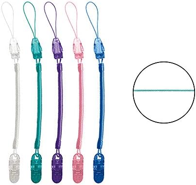 5 Pack Dummy Clips Baby Pacifier Clips for Girls and Boys Pacifier Holder Straps Pacifier Chain Holders - Perfect Baby Gift