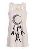 Womens Crescent Moon Dream Catcher Loose Fit Tank Top Muscle Tee