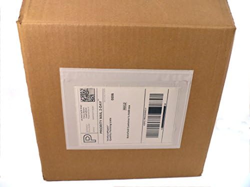 Ventura Paper7.5" x 5.5" Clear Adhesive Top Loading Packing List/Shipping Label Envelopes