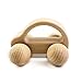 Montessori Nursing Wooden Teether Car Wooden Rattles Baby Fun and Interesting Toys beech wood