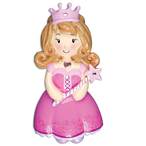 Child Princess Girl Pink Personalized Christmas Tree Ornament