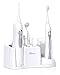 Wellness Oral Care Home Dental Center with Rechargeable Ultra Sonic Toothbrush, Irrigator Water Flosser, 8 Attachments, Lighted Mirror and Countertop Base (WE6200)