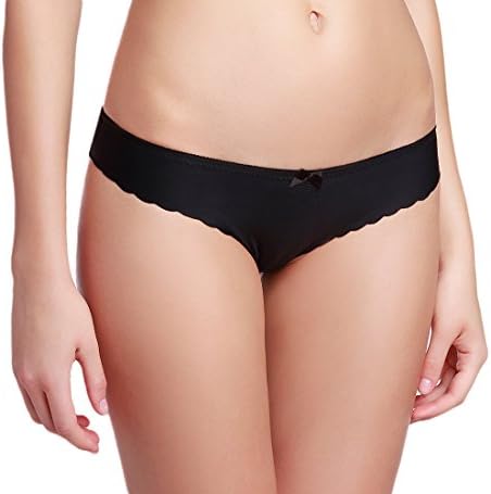 Annajolly Women's Sexy Lace Cheeky Hipster Comfort Brief Panties Underwear Black Small