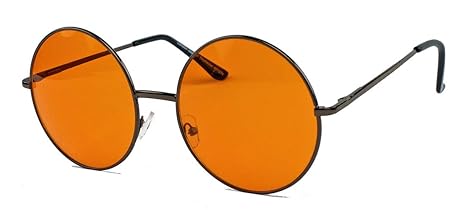 Oversized Lennon Style Damen Sonnenbrille im 60er 70er Jahre Hippie Style FARBWAHL LXL