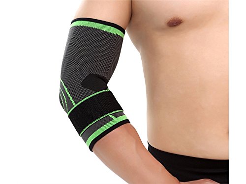 Huasen Sports Safe Guard Fitness Elbow Sleeve Elbow Compression Sleeve Elbow Support for Men Cycling Sports - Thumbnail 3