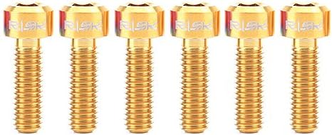 送料無料激安祭 Lixada RISK チタンTi ボルト6PCS M5×18 20mm 