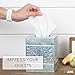 Ilyapa Tissue Box Cover Square - Rustic Galvanized Metal Tissue Box Holder